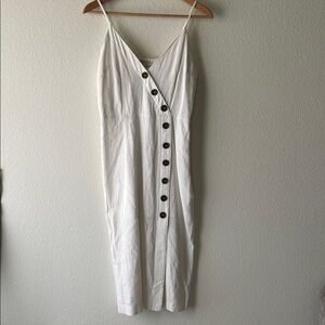 Spring White linen dress